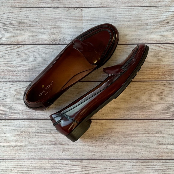 Kate Spade Burgundy Loafers - Picture 3 of 4